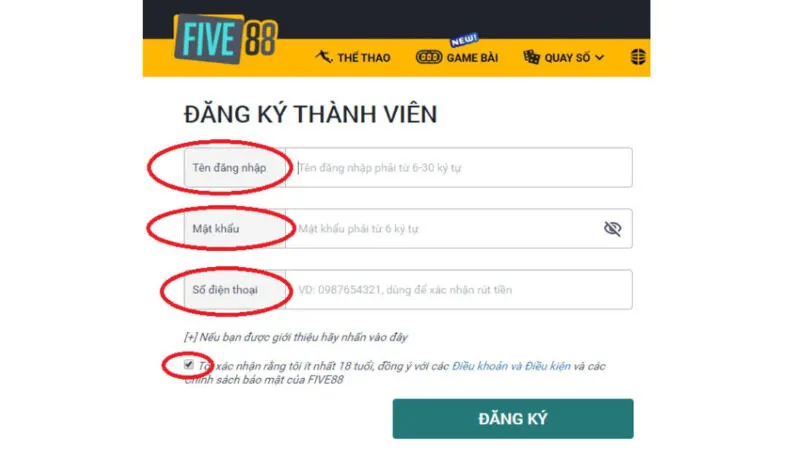 Những lưu ý cần thiết, quan trọng khi đăng ký tài khoản Five88 Những lưu ý cần thiết, quan trọng khi đăng ký tài khoản Five88